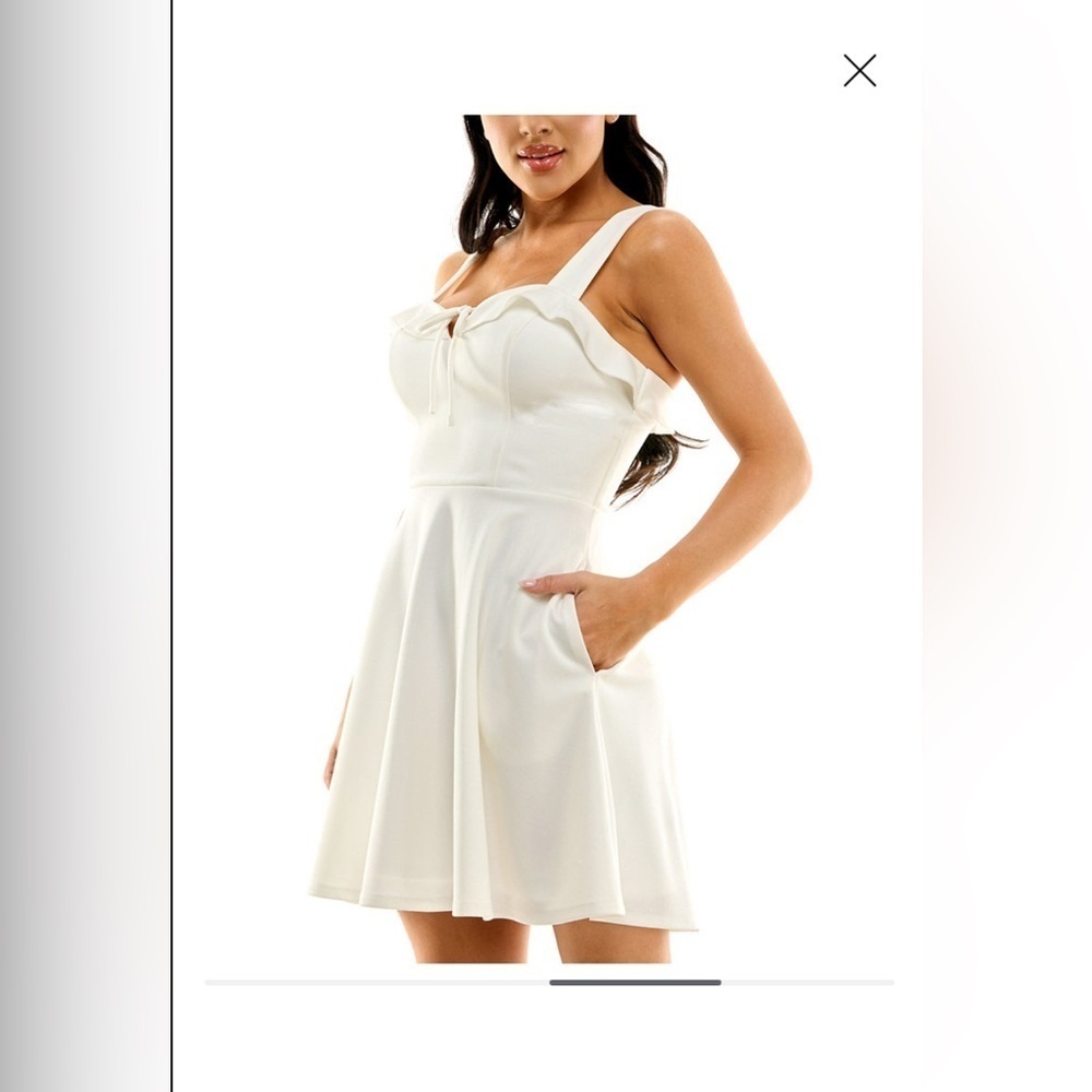 CITY STUDIOS
Juniors' Ruffled-top Mini Dress In White